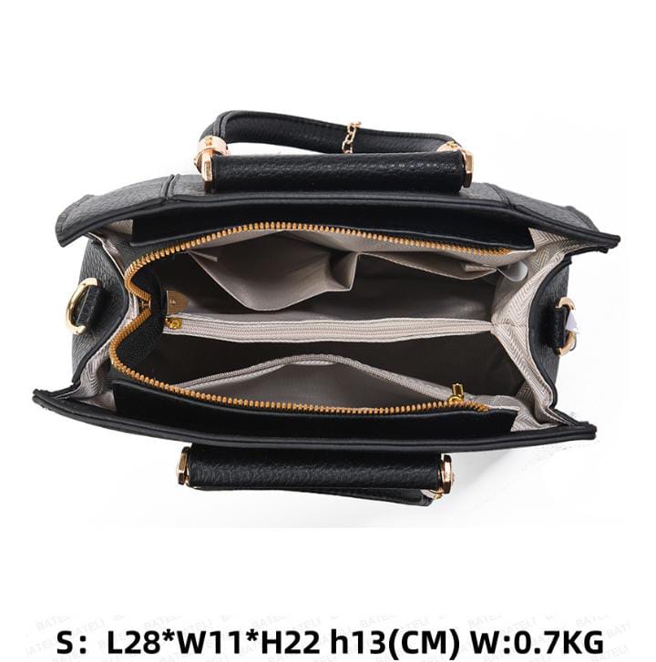 Premium Black Leather-Style Tote – Work & Travel Bag